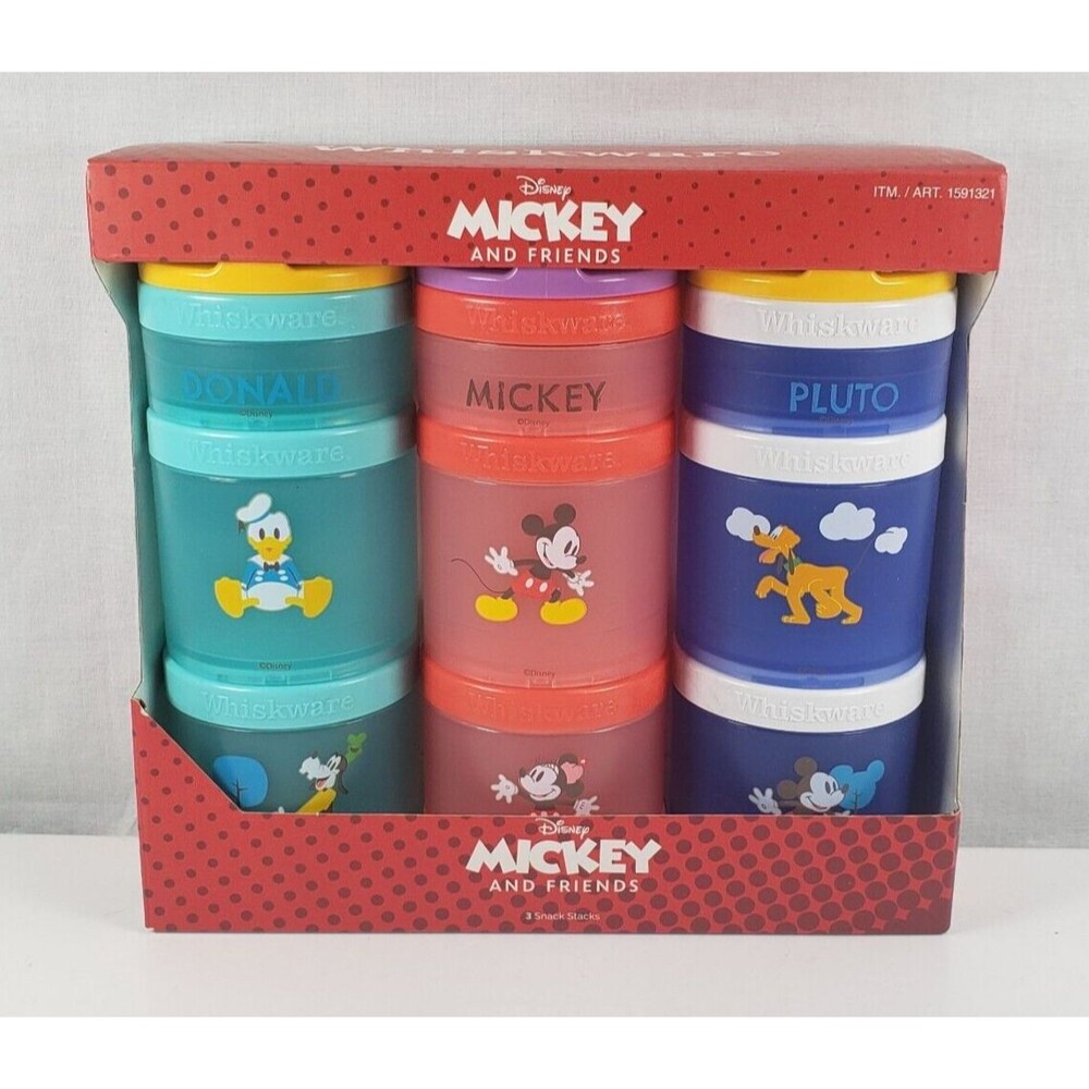 Whiskware Snack Containers Disney 3 pack BPA and Phthalate-free Dishwasher Safe